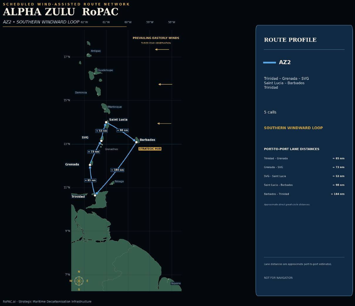AZ2 route map — Southern Windward Loop