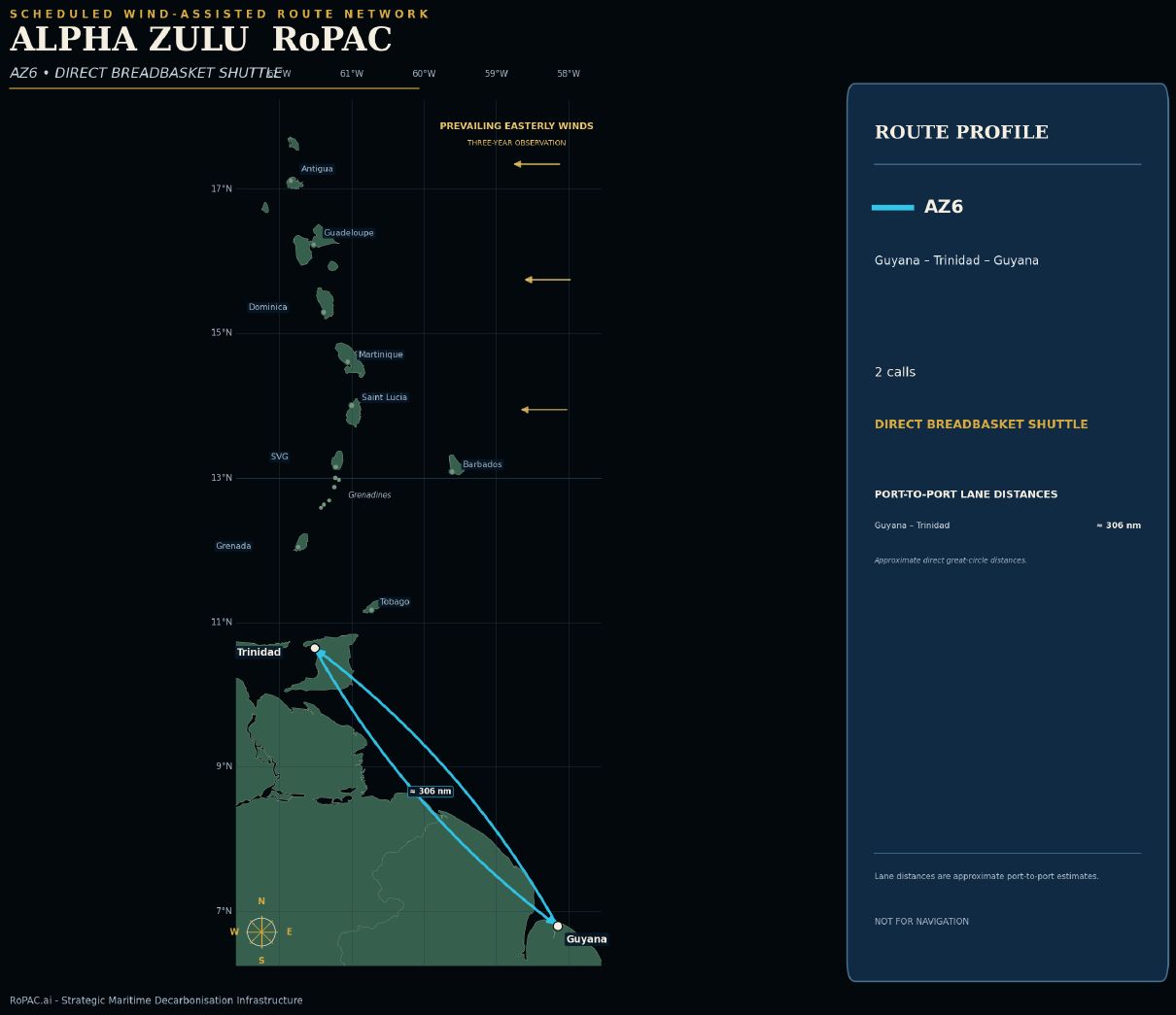 AZ6 route map — Direct Breadbasket Shuttle